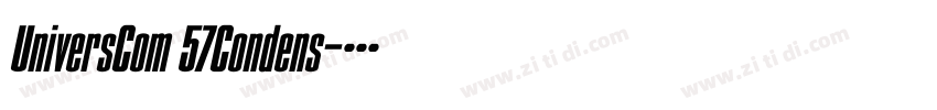 UniversCom 57Condens字体转换
